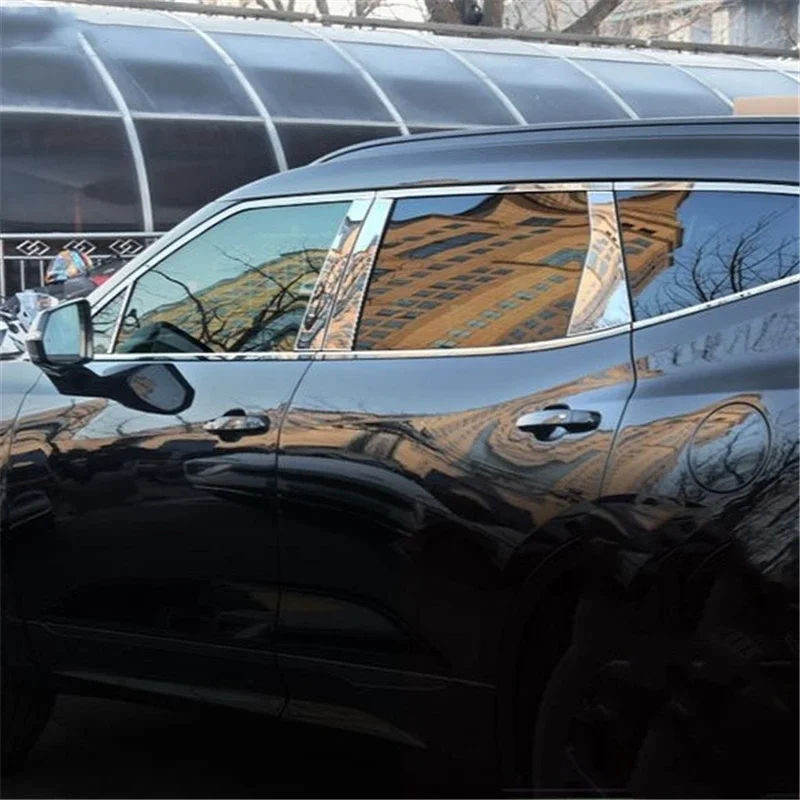 

WELKINRY For Chevrolet Blazer 2019-2025 Stainless Steel Car Body Door Window Central Middle A B C Column Pillar Post Cover Trim