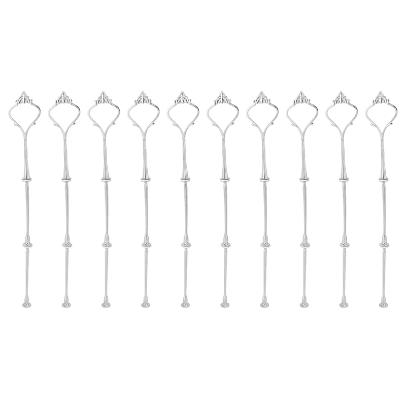 

10 x Sets 2 or 3 Tier Cake Plate Stand Fittings Silver Stands New