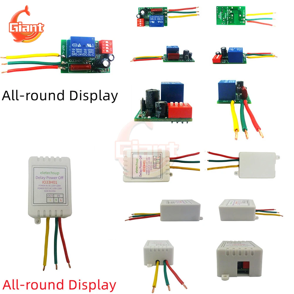 AC100V~220V Delay Time Relay Power-ON Delay OFF Relay Switch Adjustable Disconnect Delay Controller Timer Timing Switch Relay