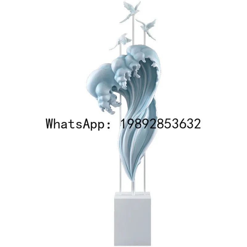 B1 Light Luxury Large Floor Ornament For Living Room Home Decor Sofa TV Cabinet Side Office Opening Housewarming Gift