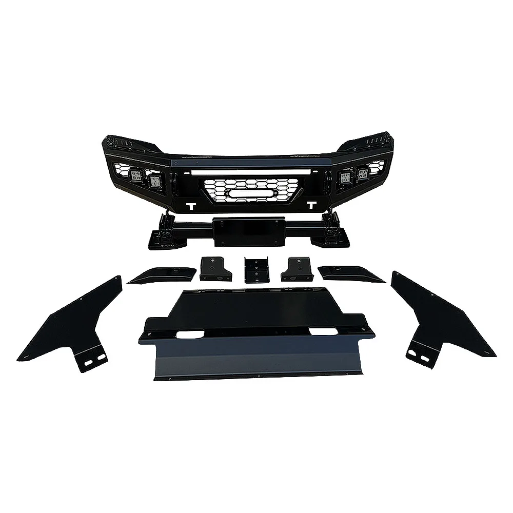 

4*4 Up Type Bull Bar 2 Stage Black Powder Coated Heavy Duty Black Front Bar For Hilux