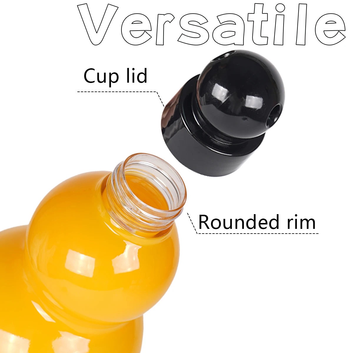 950ML Gourd Shaped Water Bottle Sports Plastic Drink bottle with Carry Strap Direct Drink for Hiking Camp