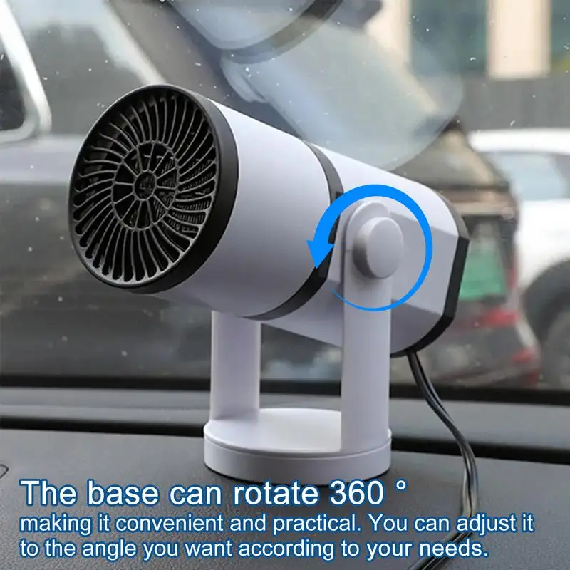 Car Heater 12/24V Car Heating Fan 2 In 1 150W/200W Cooling Heating Auto Windshield Window Defroster Car Anti-Fog Heater Demister