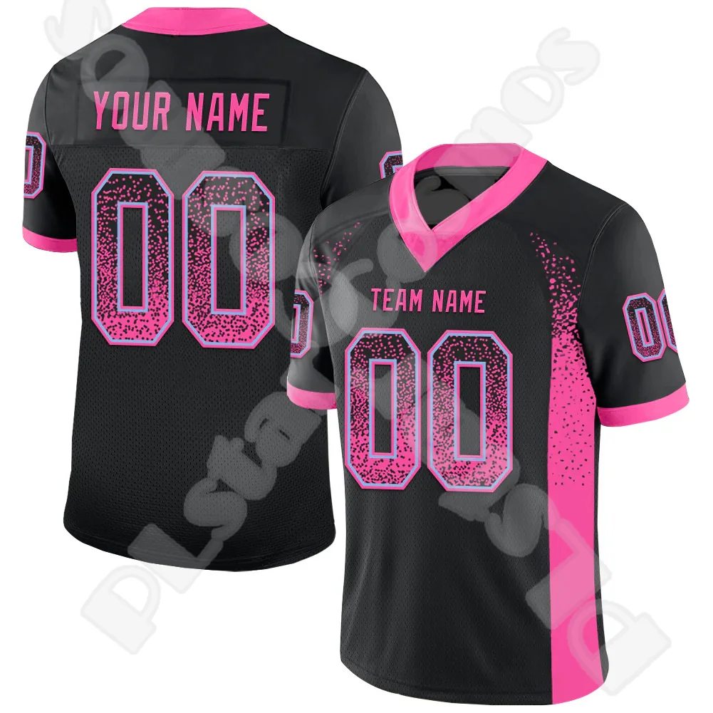 Custom Name Pattern V-Neck Soccer Jersey Shirts Football Colorful Vintage Retro 3DPrint Harajuku Summer Short Sleeves T-Shirt 10