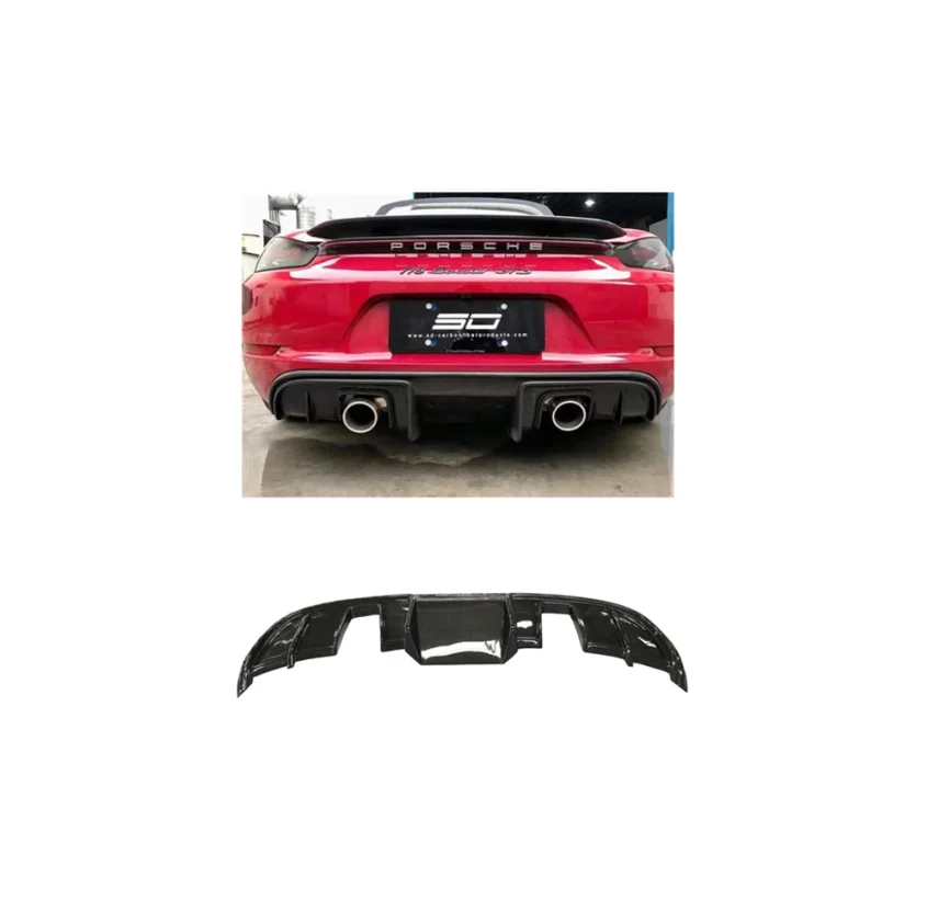 Automotive Parts Rear Bumper Lip For 2016-2019 Porsche 718 Boxster Cayman Upgrade 718 Porsche GT4 Rear Diffuser