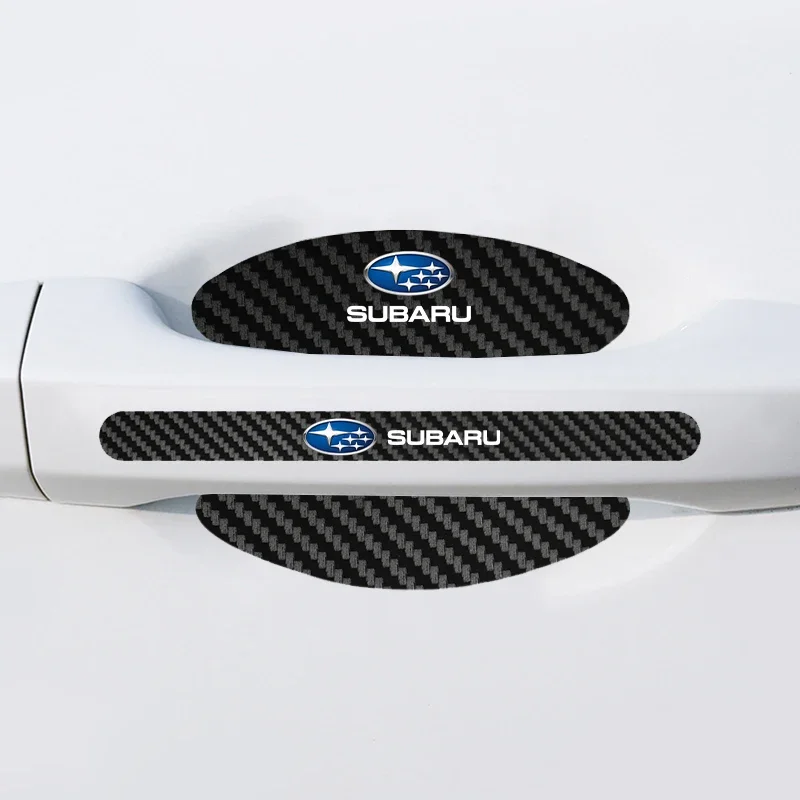 شريط عتبة السيارة مع وعاء مقبض الباب ملصقات واقية للخدش لسوبارو امبريزا فورستر تريبيكا WRX Outback #3