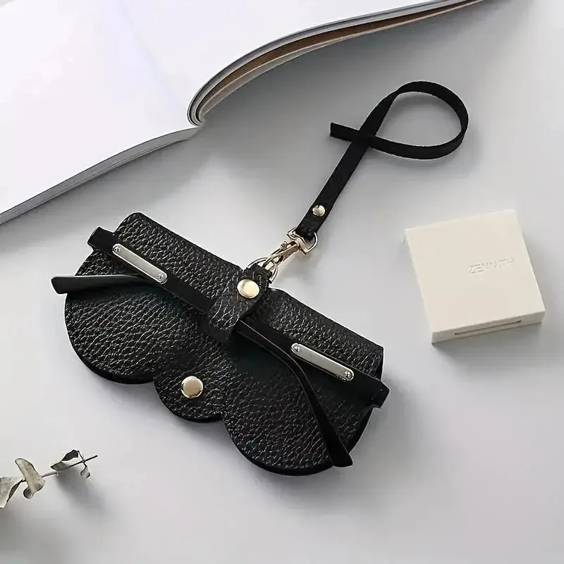 Litchi Litchi Embossed PU Leather Glasses Case Cute Hanging Eyewear Holder for Sunglasses Reading Glasses Portable Travel Storage Bag - Aliexpress Deal