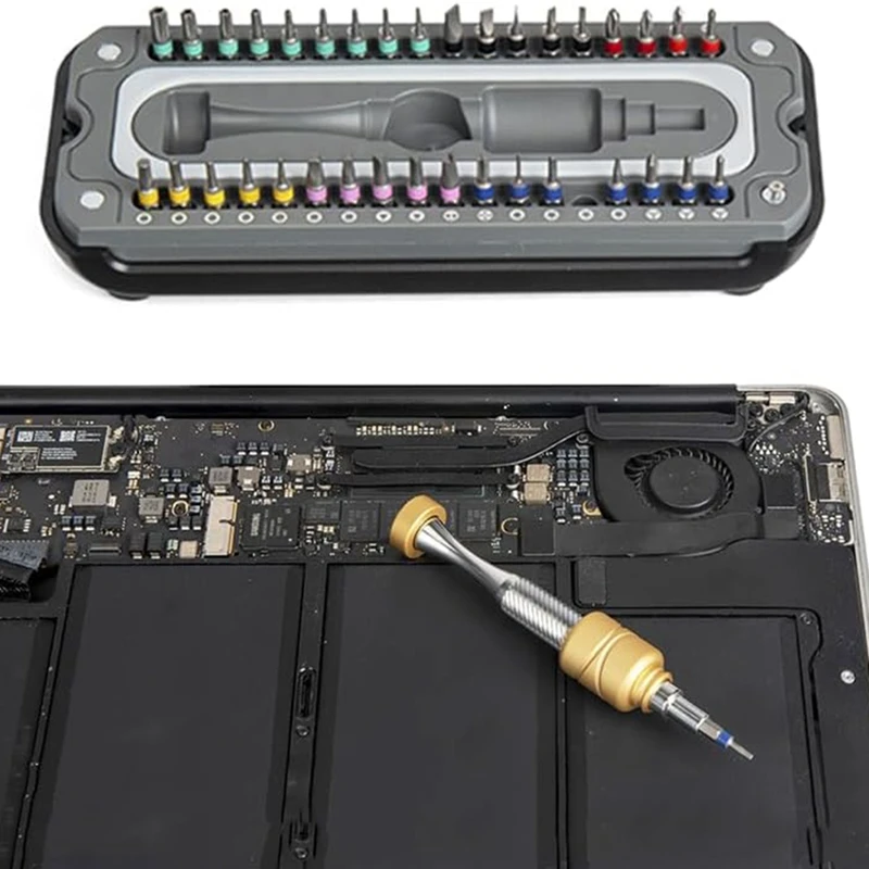 정밀 마그네틱 스크루 드라이버 비트, 스마트 홈 PC 휴대폰 수리용 미니 도구 케이스, 37 in 1
