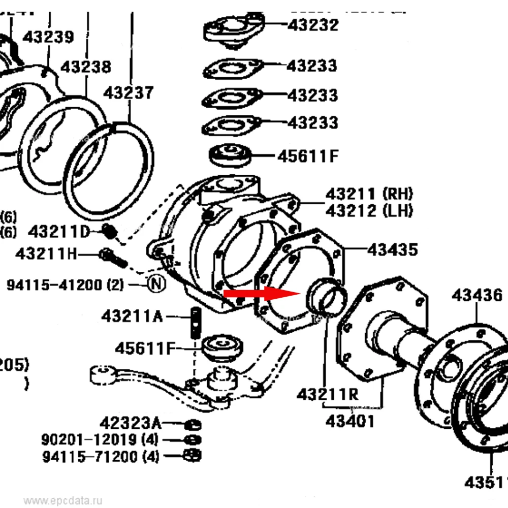 Steering Knuckle Brass Bushes Bearing Sleeves 90381-33001 For Toyota Land Cruiser LX450