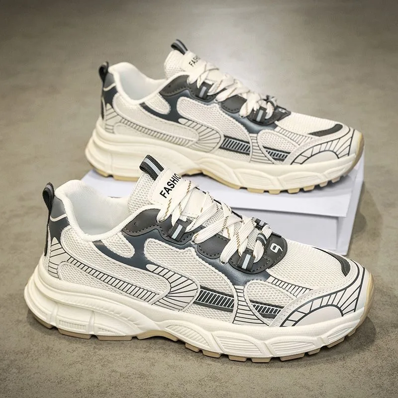 

Мужские трендовые кроссовки на платформе, легкая уличная спортивная обувь для мужчин, дышащие кроссовки, мужская повседневная обувь на шнуровке, новинка