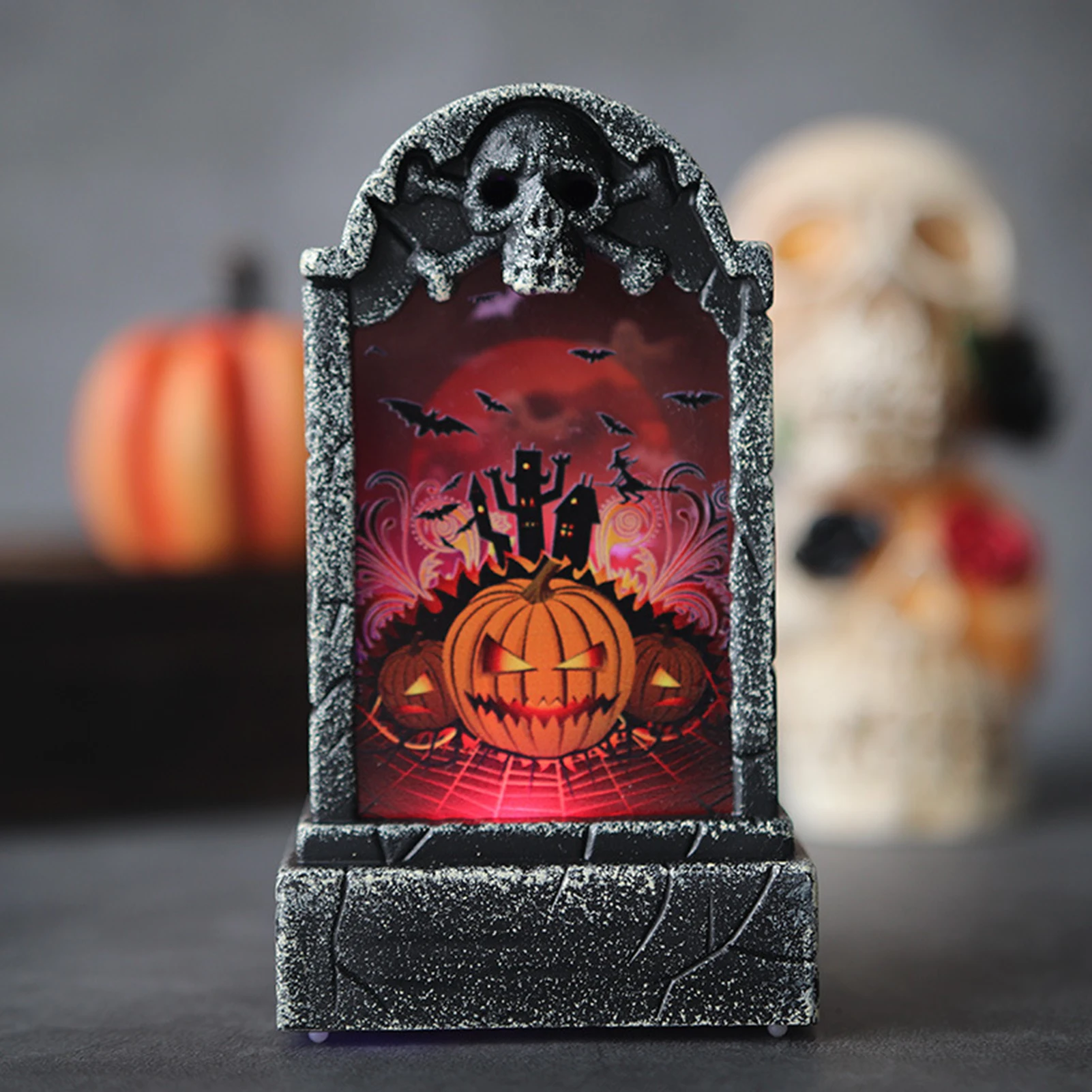 Halloween Tombstone LED Light Halloween Adding Atmosphere Props for Daily and Proposals Home Decor