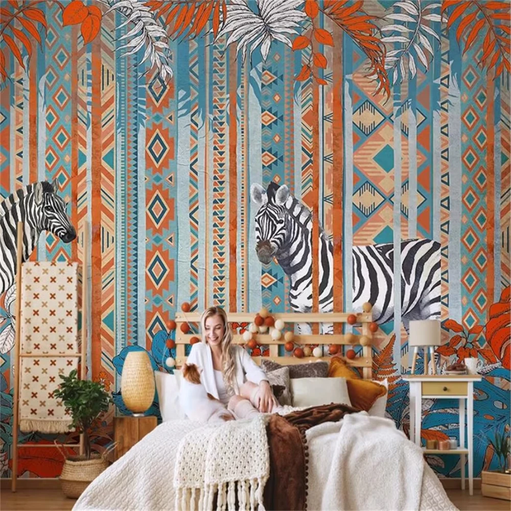 

American retro light luxury 3d wallpaper TV bedside background wall customized mural wedding room wall cloth bedroom