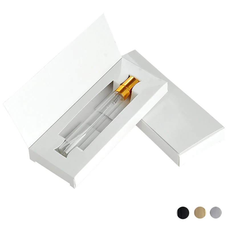 

10PCs 5ML/10ML Refillable Perfume Bottle Empty Atomizer Spray Glass Bottle With Paper Box