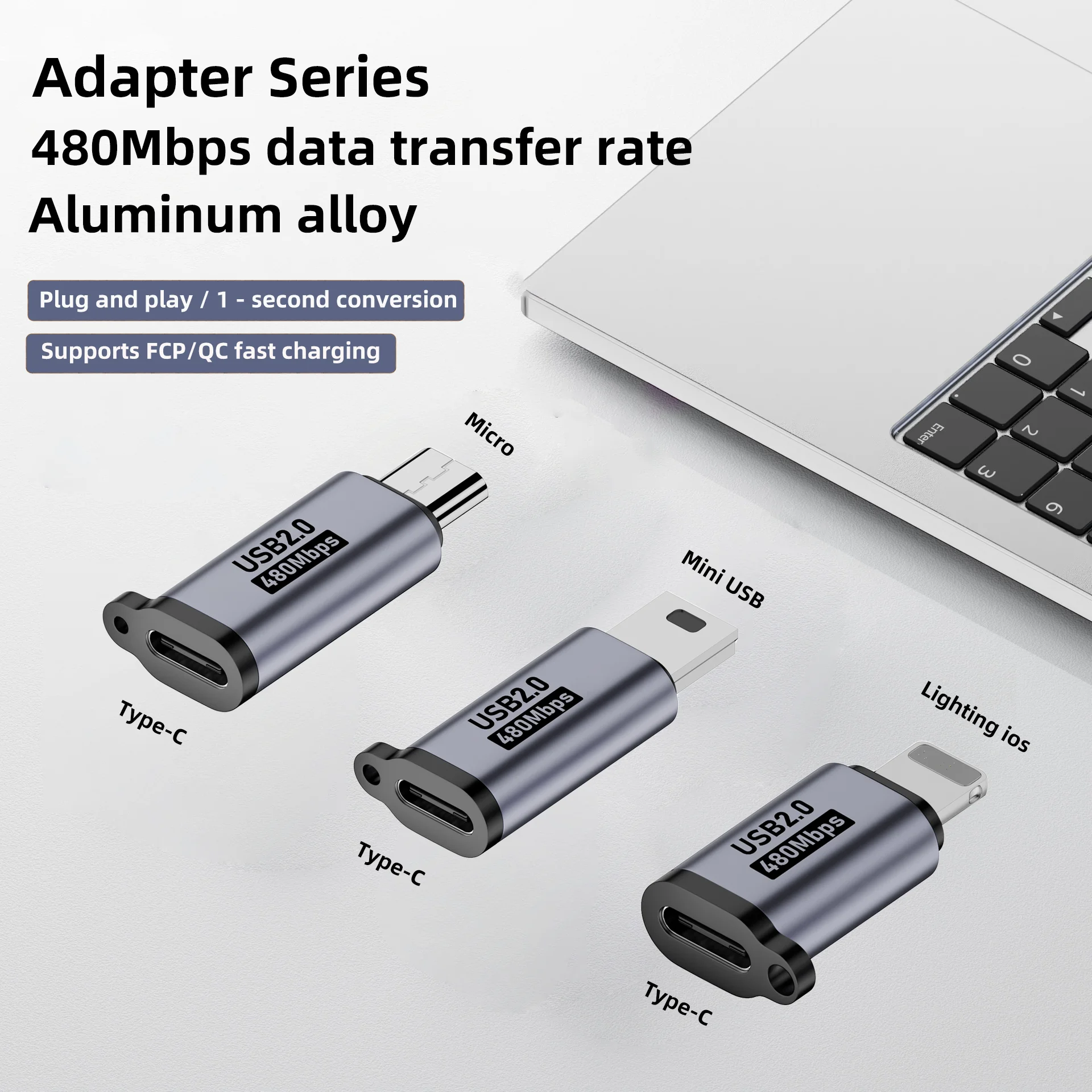 USB C Adapter Type C Female to Micro to Mini USB Male Converter IPhone14 13 Xiaomi Samsung iOS Male Charger Adapter