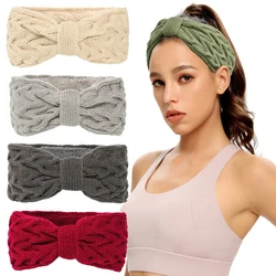 New Knitted Headband For Women Hair Accessories Solid Color Warm Autumn Winter Hair Bands Turban