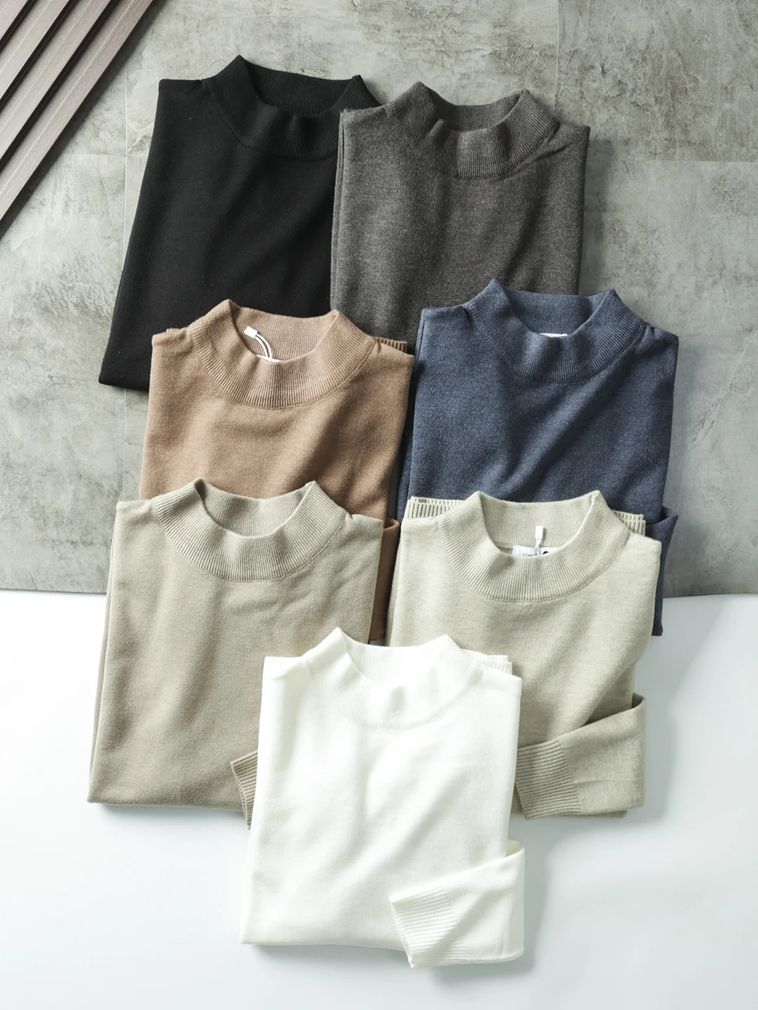 

Удобный теплый вязаный свитер, повседневная универсальная мужская осенне-зимняя одежда с высоким воротником, длинная одежда свевого цвета для поездок на работу