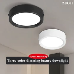 Led Down Light AC185-265V Ceiling Lamp Spot Lamp 5W 10W Foldable Spotlight Three Color Dimmable Panel Lighting Kitchen Fixture