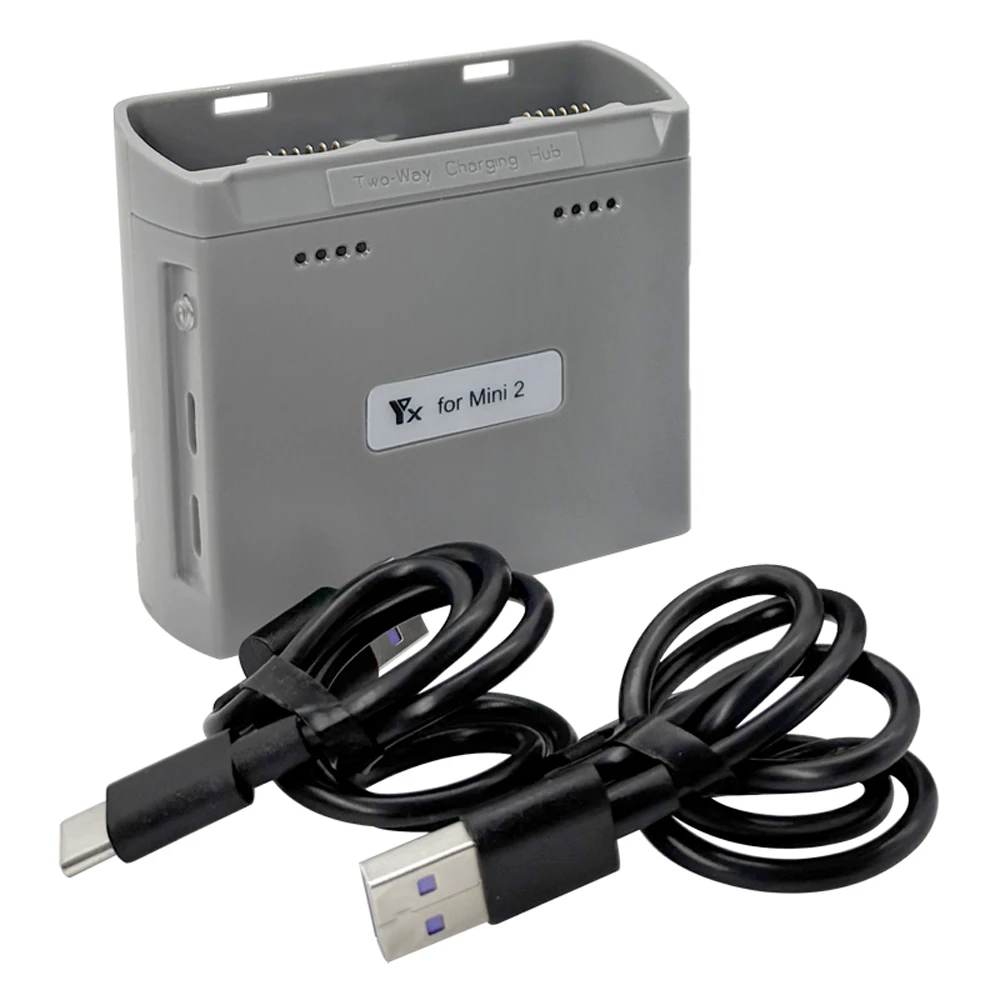For DJI Mini 4K / 2 / SE Battery Charging Hub Two-Way Charger Drone Accessories Station With Powerbank Function Type-C Cables