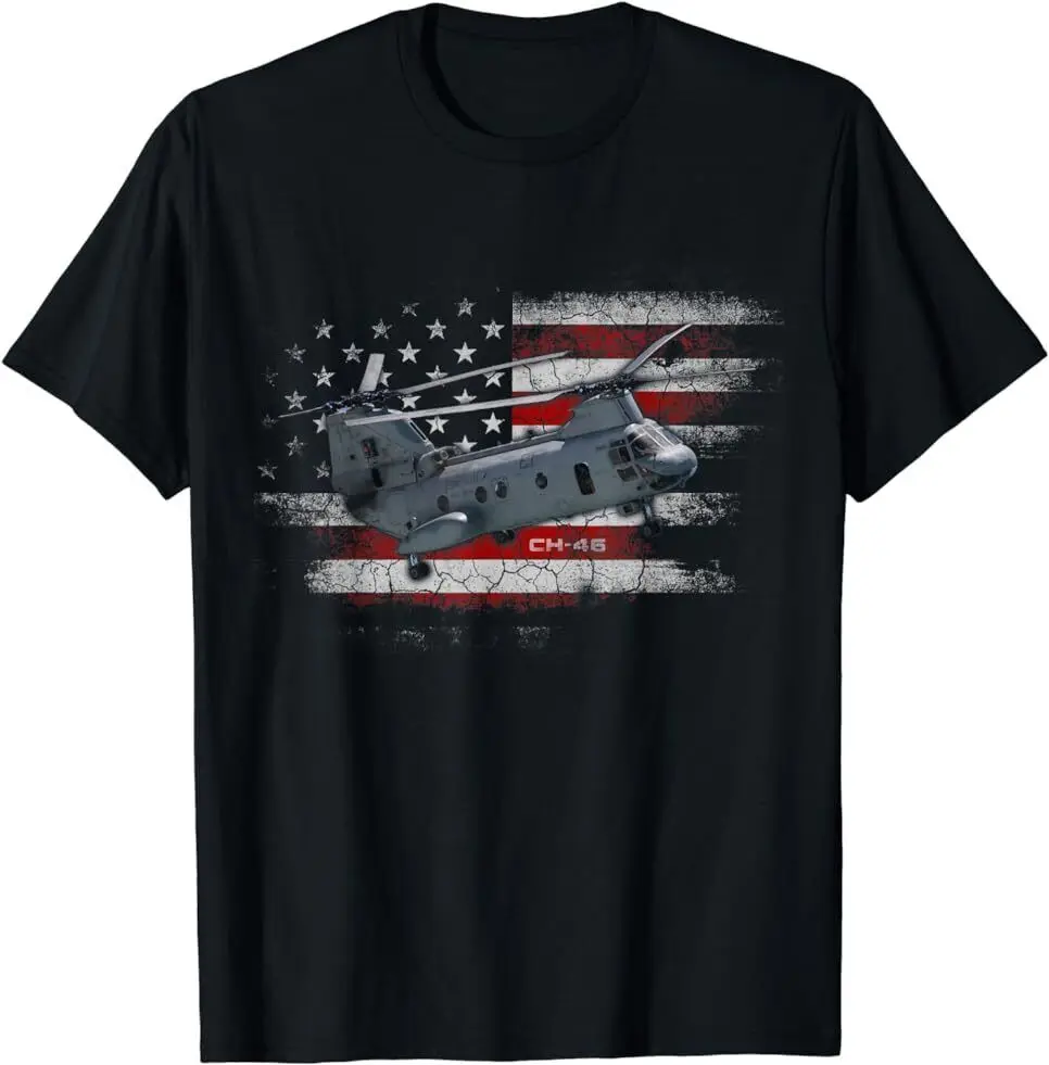 Nieuwe Beperkte Ch-46 Zee Ridder Helikopter Ons Vlag Veteraan T-Shirt Maat S-5XL Anime Grafische T-Shirts Voor Mannen Kleding Vrouwen Tees Hi