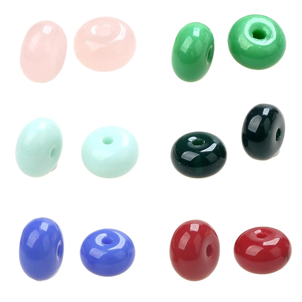 

5*8mm 20g/Lot Glass Abacus Bead Shape Mixed Color Not Fading Safety Buckle Donut DIY Necklace/Bracelet/Earrings Making Jewelry