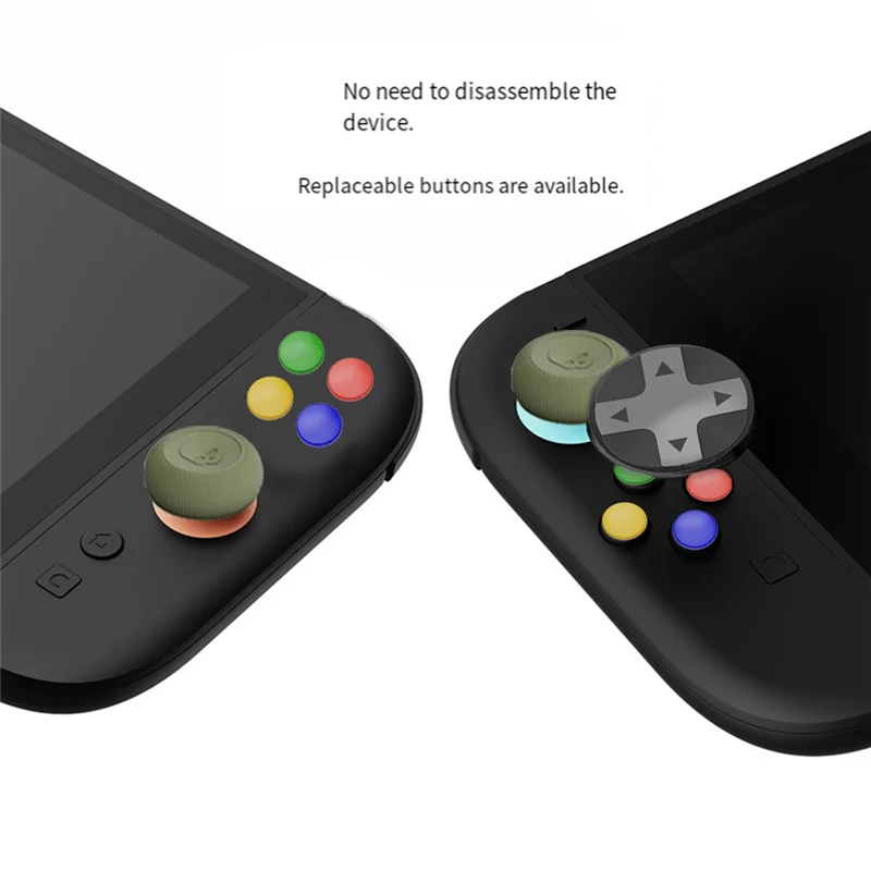 -A89Z Für Switch 2 Joystick-Kappe + D-Pad-Tastenkappen-Set für Switch 2 Split Schutzhülle D-PAD Farbknopfkappe Zubehör