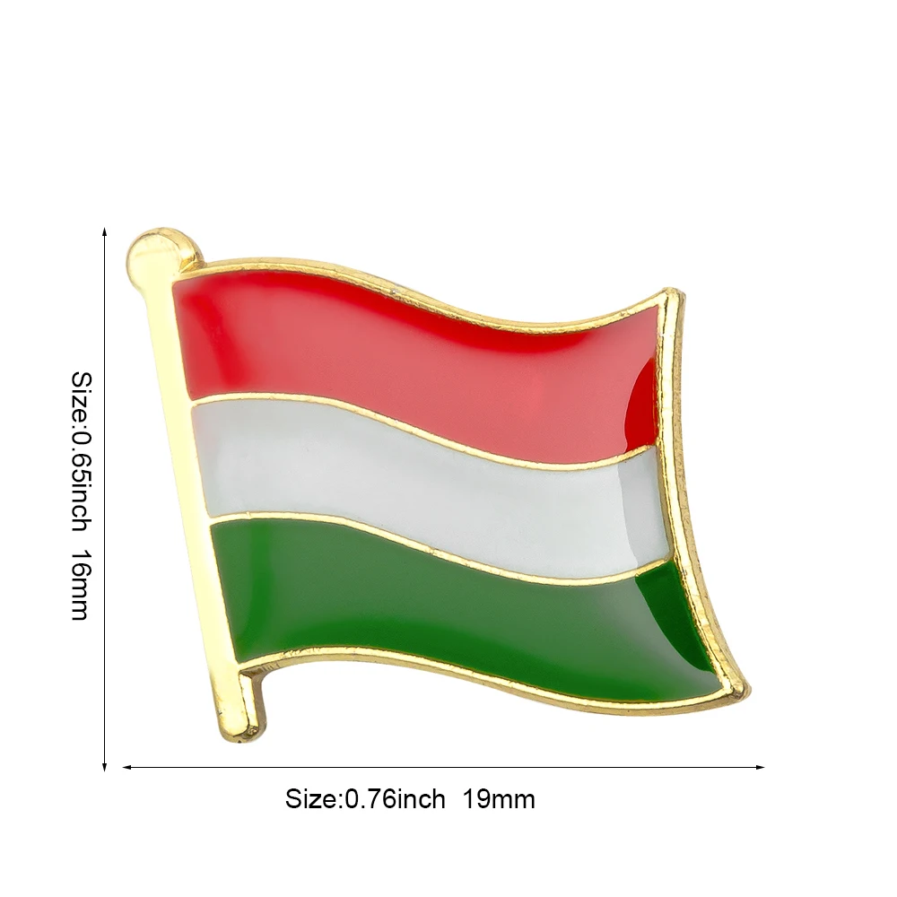 Hungary Flag Badge Brooch Natinal Lapel Pins Flag Lapel Pins Country Flag Badge