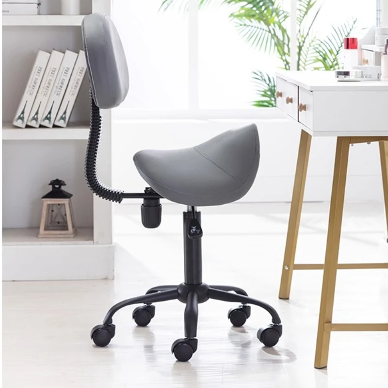 ‌Saddle Stool, Ergonomic Pet Grooming Bench, Hair Salon Hydraulic Chair, Silent Brake Cashier Seat