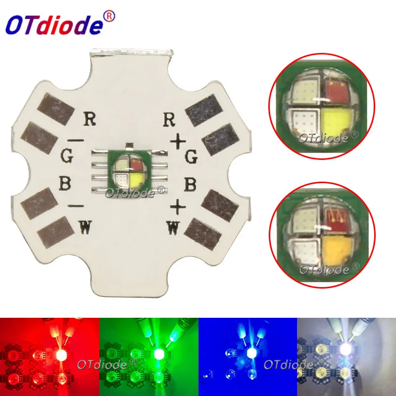 ハイパワーLEDライトビーズ,セラミックチップ,20mm,PCBボード3535 rgbw 4w rgbww, 5個