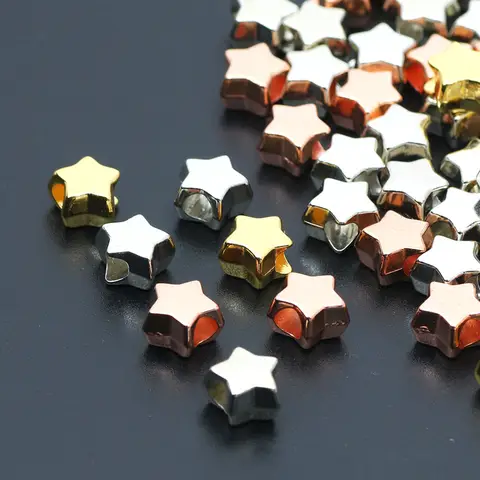 Charms Star Acrylic Beads 9mm Big Hole CCB Spacer Beads Seed Beads Acrylic Beads For DIY Jewelry Making Bead Jewelry Accessories