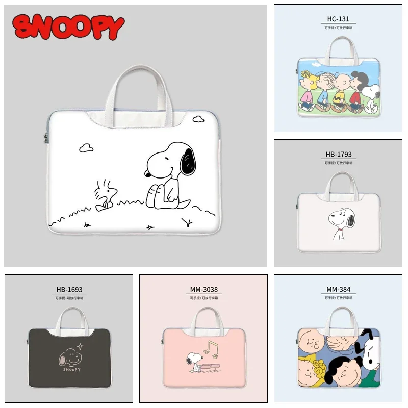 Snoopy Laptop Bag For Notebook Case For Apple Xiaomi Dell Asus Lenovo 12 13 13.3 14 14.6 15 15.6 16 inch Lightweight Handbag