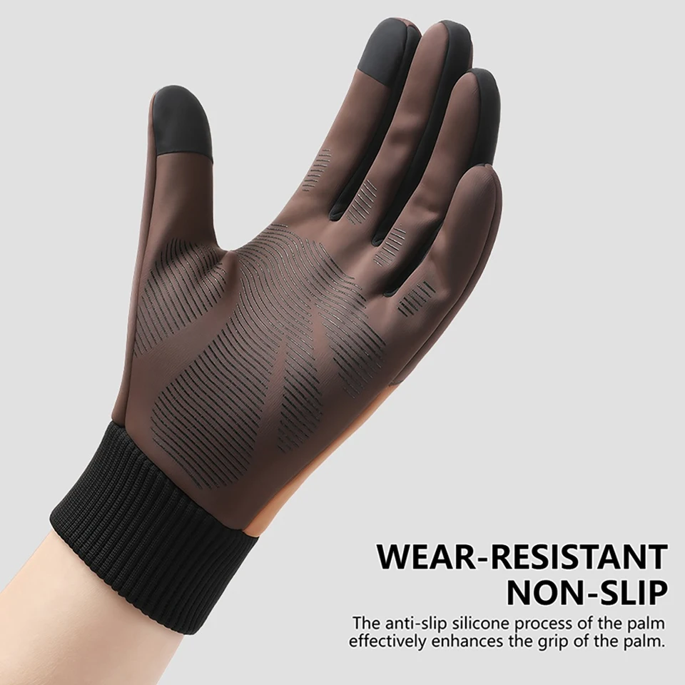 GTUBIKE Otoño Invierno deportes guantes cálidos impermeables y antideslizantes guantes de ciclismo resistentes al viento y al frío guantes para actividades al aire libre