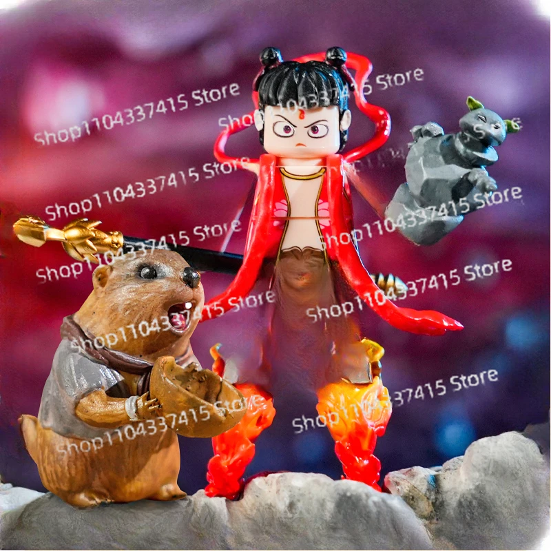 MOC Hochwertiges Limited Edition Cartoon-Animationsspiel Black Myth Wukong Nezha Baustein-Puppenspielzeug