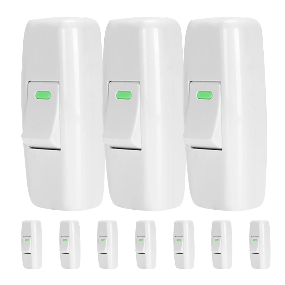 

10 Pcs Bedside Switch White Double Hole Single Control Wiring Parts Table Replacement Inline Cord