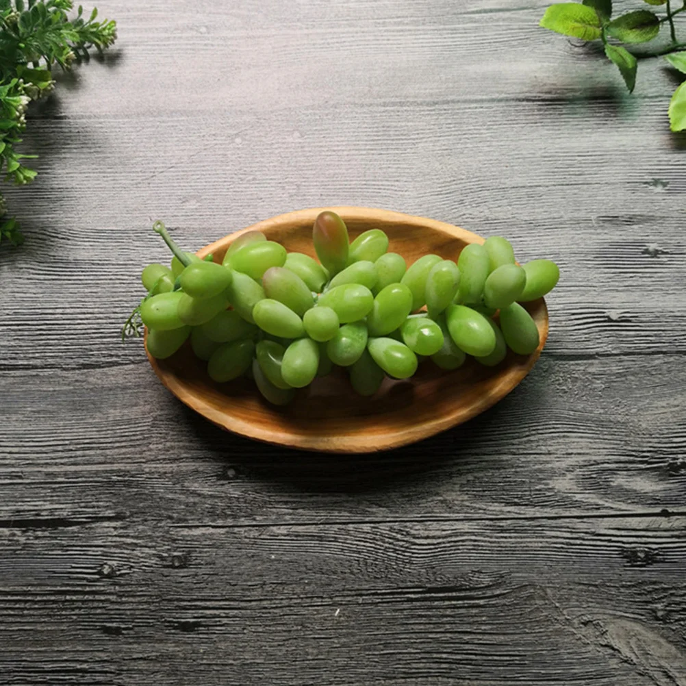 

Wooden Fruit Tray 28x20x3cm High Quality Eco Retro Texture Smooth Oval Serving Tray Snack Plate Decorative Kitchen