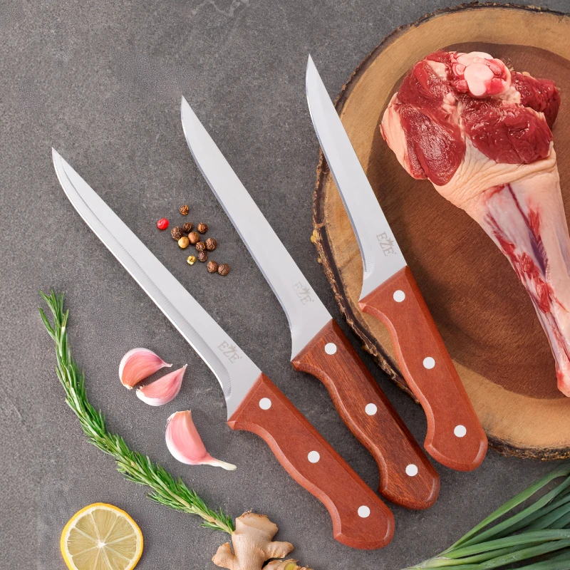 Boning Knife For Kitchen Wooden Handle Stainless Steel Bone Meat Fruit Vegetables Fish Chef Knife Meat Stripping Knife