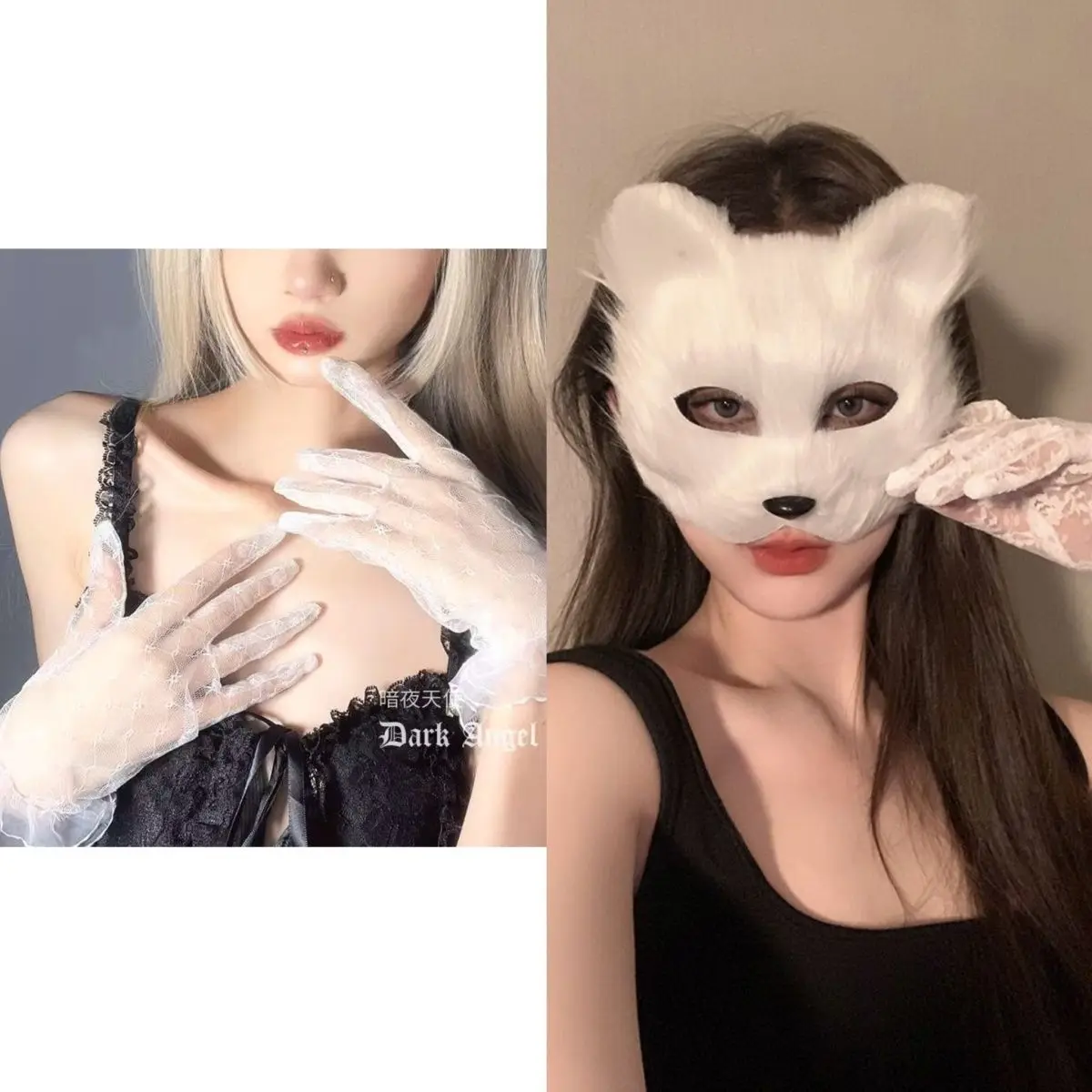 Halloween temporada de formatura estudante sexy máscara de raposa masquerade festa raposa máscara feminina rosto cheio cosplay máscaras realistas mulher anime