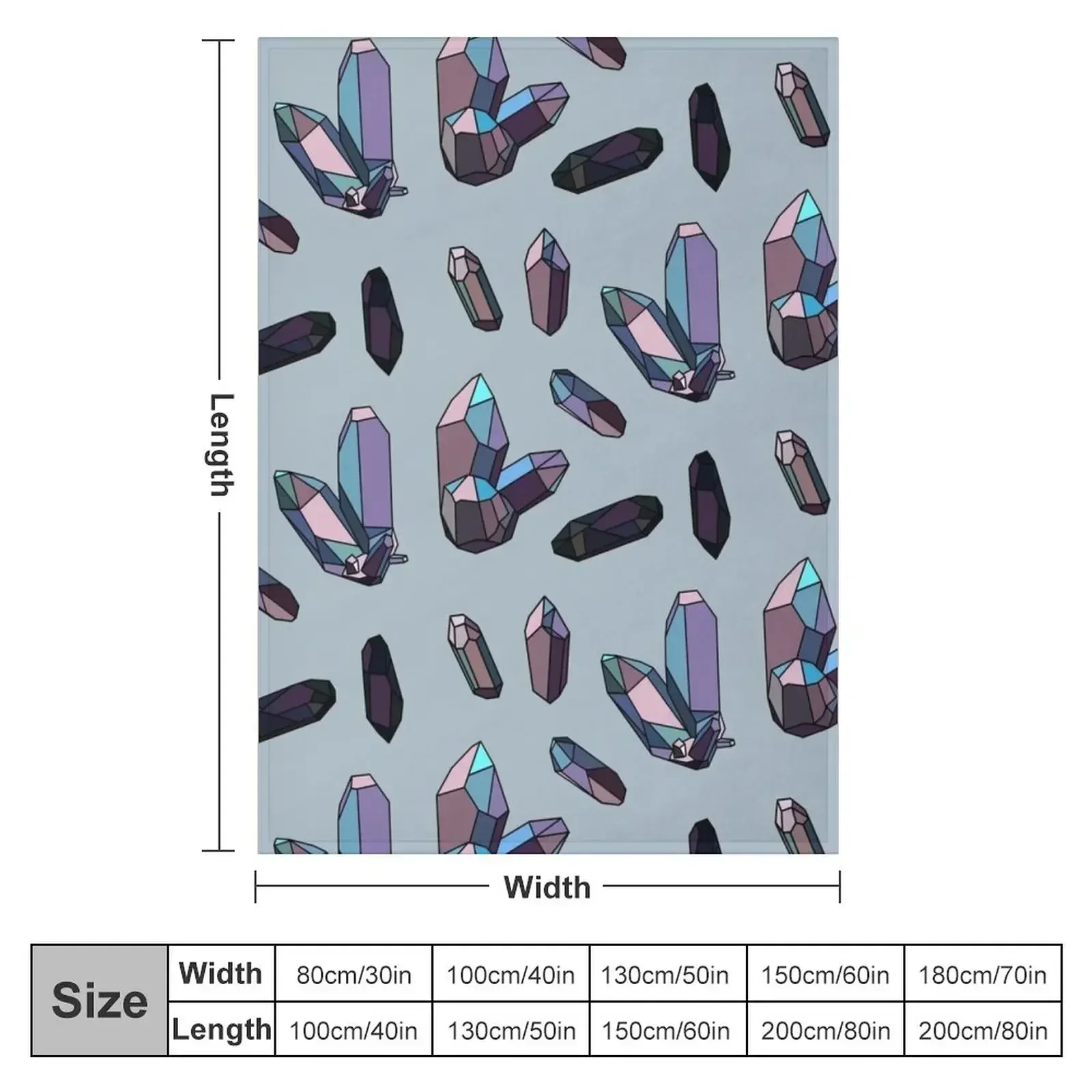 Soul Gem Medley Throw Blanket Giant Sofa Sleeping Bag Hair Quilt Blankets