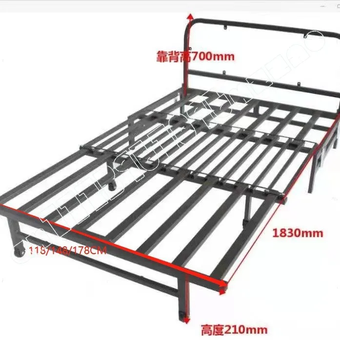 Multifunctional Sofa Bed Frame Trailer Sofa Iron Frame Push-pull Bed Frame Folding Row Skeleton Dual-purpose Furniture