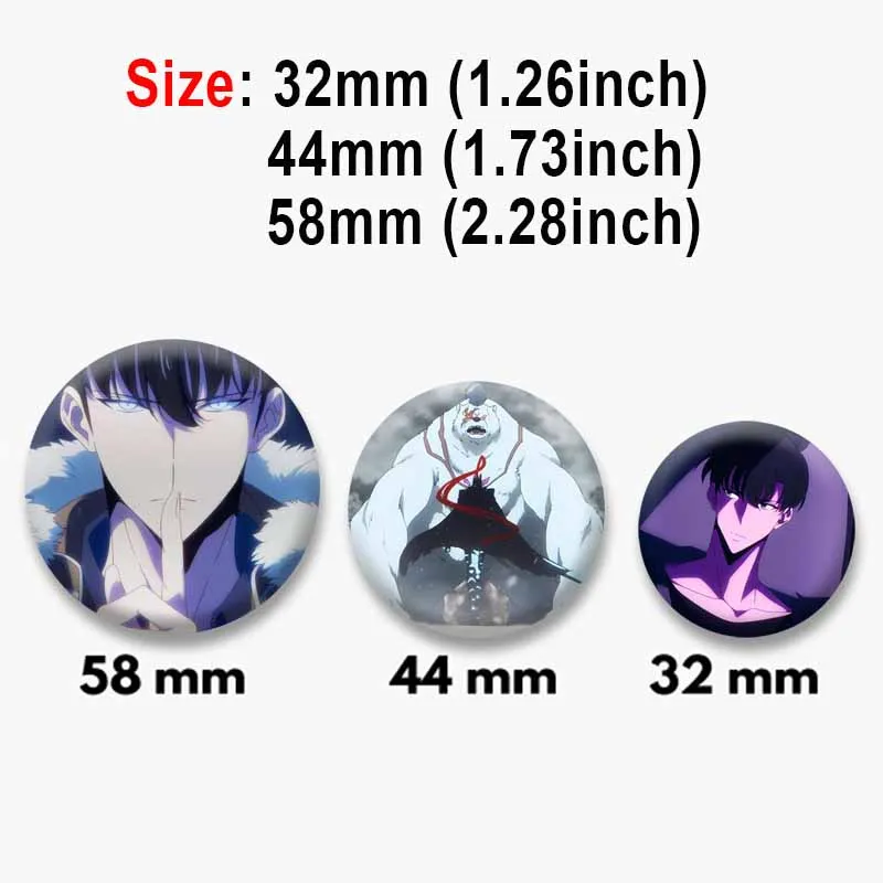Персонажи аниме Sung Jin Woo Cha Hae, мягкие булавки на пуговицах Solo Leveling 2, круглая брошь с героями мультфильмов, значок на лацкане, ювелирные изделия, подарки для друга