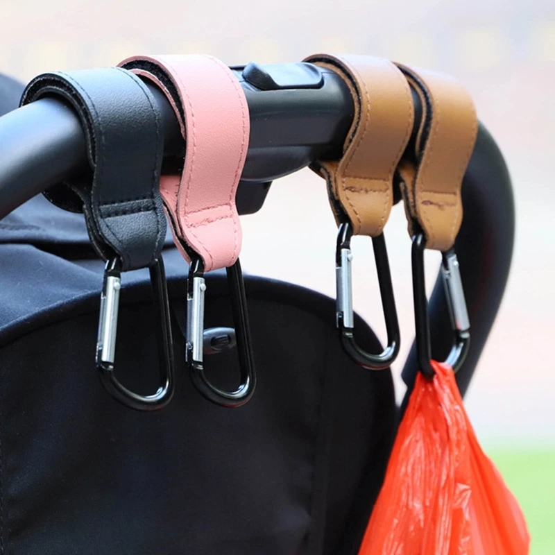 Stroller Hooks Pushchair Organizer Hook Upgrade Carabiner Pram Hook for Hanging Bags Universal Stroller Accessories 4pcs