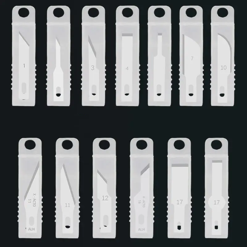 100pcs Engraving Non-Slip Metal Scalpel Knife Blades Cutter Craft Knives for Mobile Phone PCB Repair Hand Tools Accessories