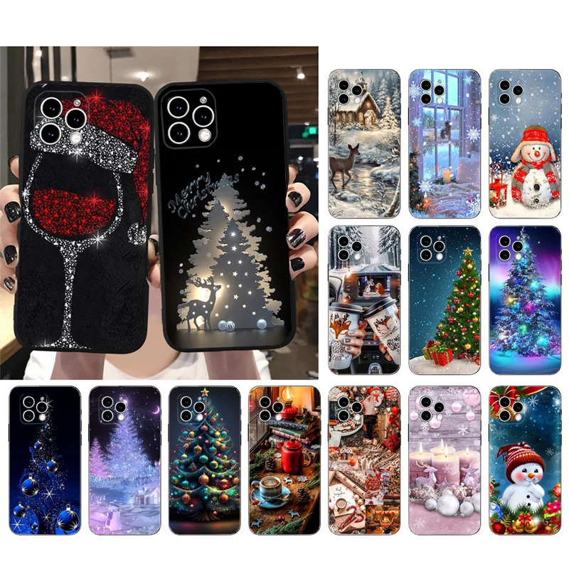 Phone Case For iphone 15 14 Pro Max 13 12 11 Pro Max XSMax XR 12 13 mini 14 Plus Merry Christmas Shell