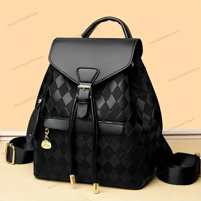 For trendy temperament versatile casual backpack Korean version texture large capacity handbag
