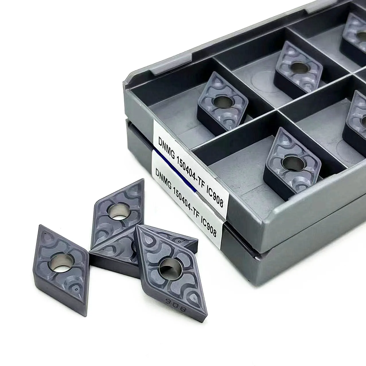 10 قطعة أداة القطع الخارجية DNMG150404 TF IC907 IC908 DNMG150408 TF IC907 IC908 تحول أداة DNMG 150404 150408 TF IC907 IC908