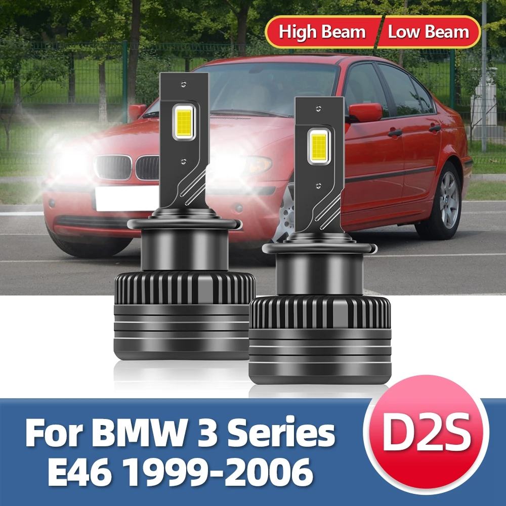 Reflektor samochodowy LED D2S HID 110W żarówka Turbo bi-led 6500K 30000lm Plug and Play dla BMW serii 3 E46 1999 2000 2001 2002 2003-2006