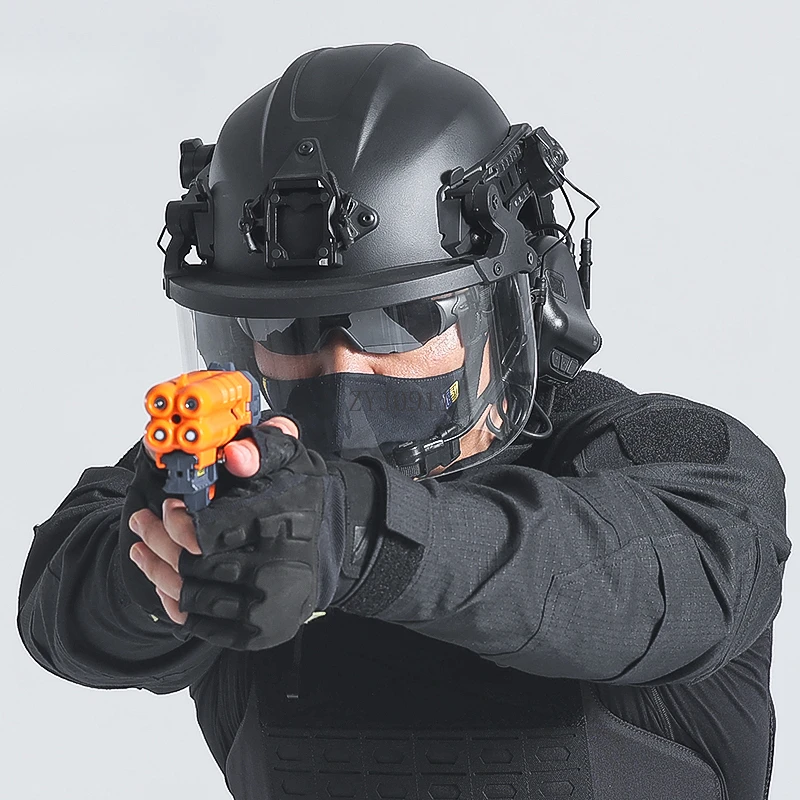 *Riot Helmets Outdoor Duty Patrol Protective Helmets Military Fans Tactical Helmets Secret Service Security