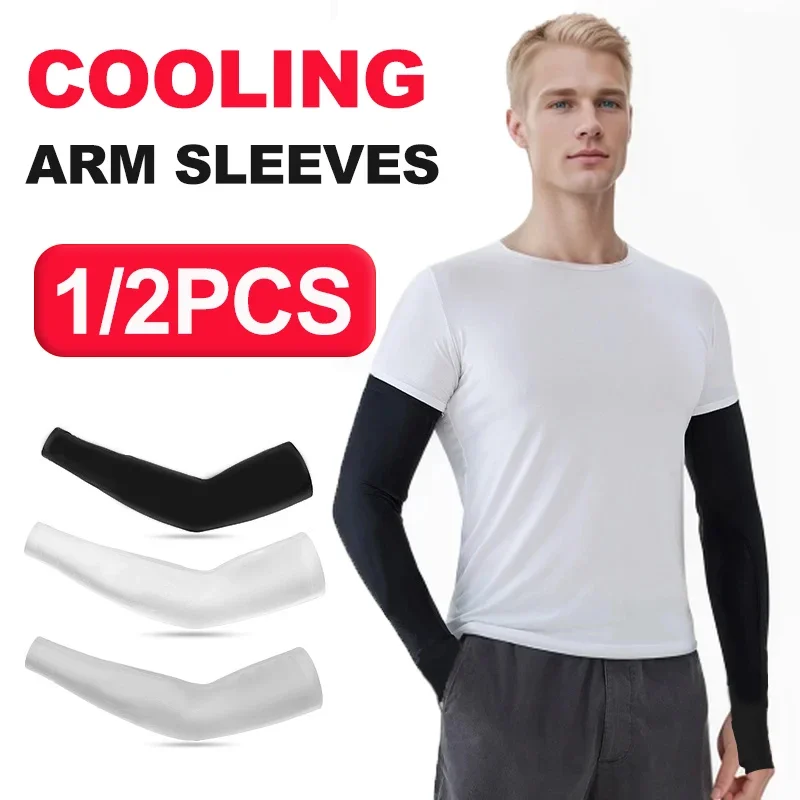 2Pcs Kühlung Arm Ärmel Fahrrad Motorrad UV Schutz Radfahren Arm Hülse Sommer Sonnencreme Arm Hülse für Laufen Golf Wandern
