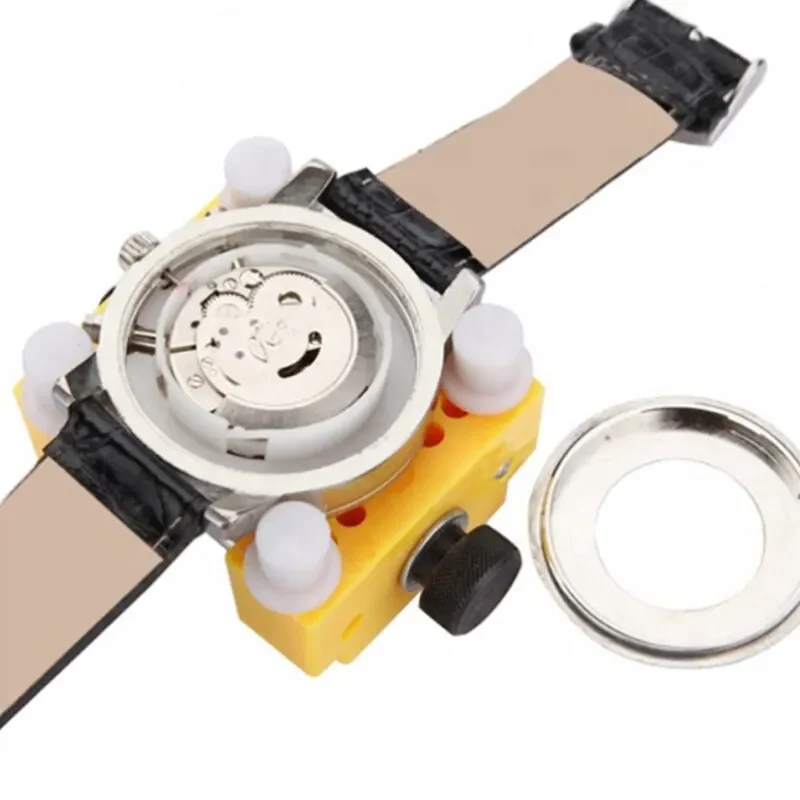 Adjustable Watch Case Back Opener Remover Tool Kit with Holder for Professional Watch Repair and Maintenance Jewelry DIY Craft