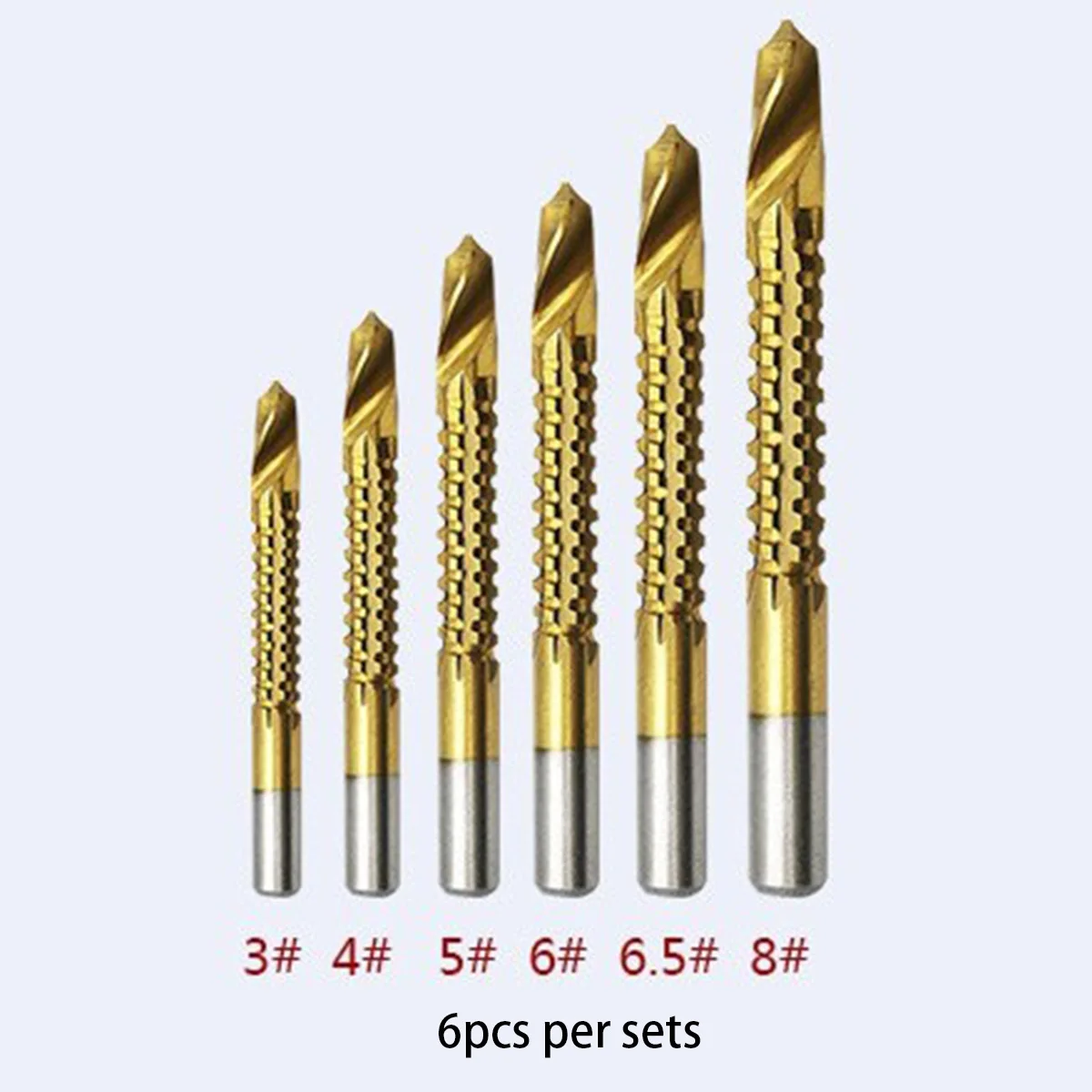 6 buah 3-8mm alat pemotong Grooving bor bergerigi, bor pertukangan kayu