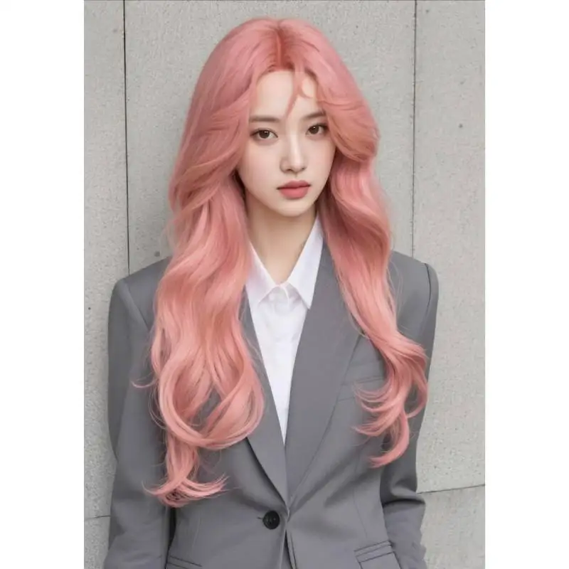 DAZCOS longue ondulée pêche Aya Osawa Cosplay perruque adulte femmes Cosplay Costume tenues accessoires pour fête Halloween